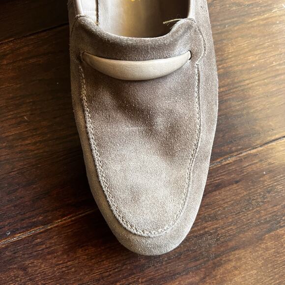 Bally Made In Switzerland Men’s Loafer Shoes Suede Tan Light Brown Size 8M main image 14